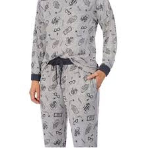 Warner Bros. Other - Wizarding World Harry Potter Womens Cozy 2 Piece Pajama Set Gray Size Medium